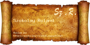Szokolay Roland névjegykártya